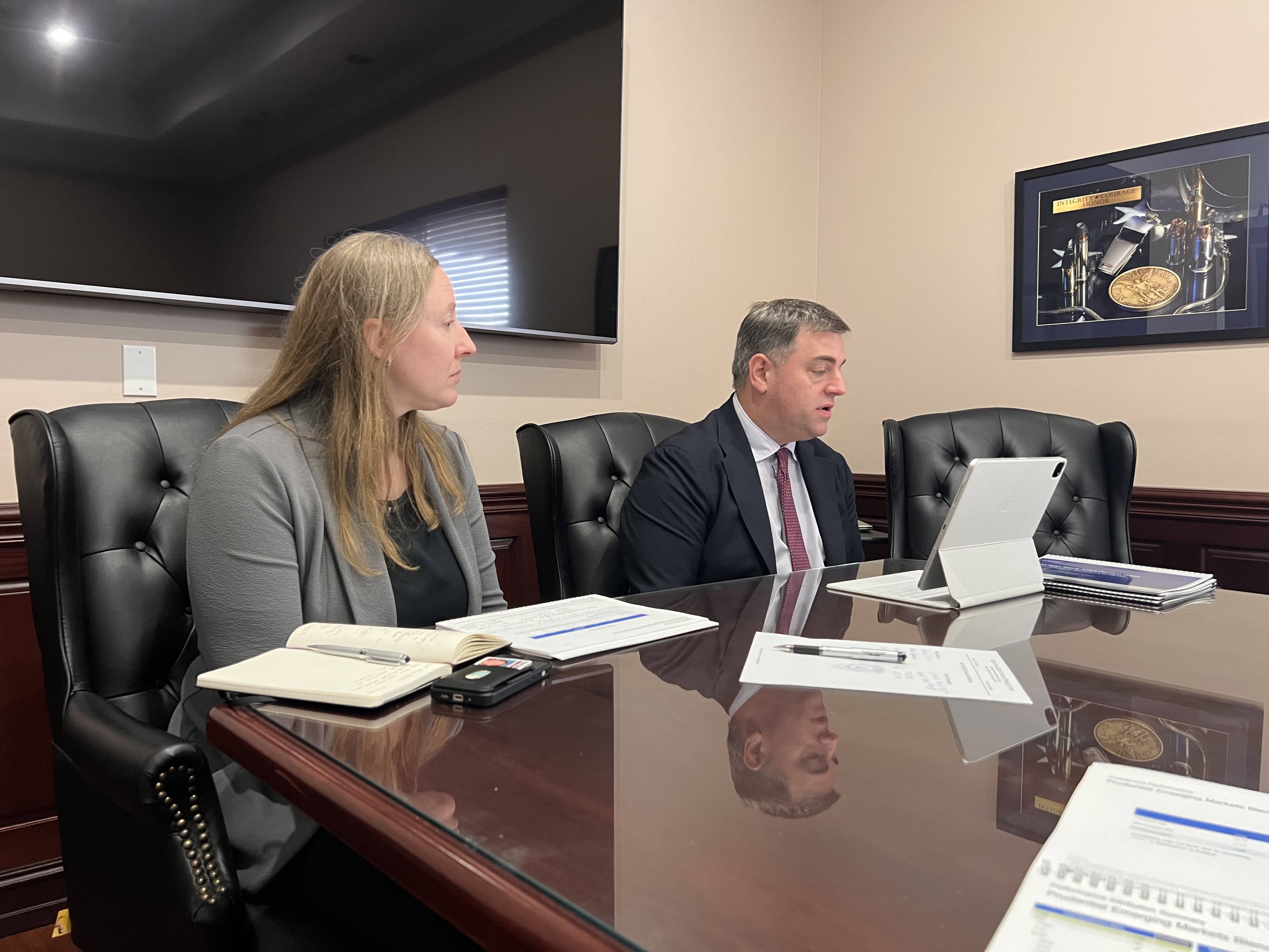 October 10, 2025: Representatives from Prudential (PGIM Fixed Income), came before the Board to review the Emerging Markets Blend Debt portfolio. It was felt that  Emerging Market (EM) assets should remain resilient - and to expect EM outperformance over Domestic Markets. On a relative and actual basis, the portfolio has exceeded the benchmark. One Year 11.47% vs. 9.08% (+239 bps), Three Year 11.21% vs. 9.10% (+212 bps). Keep up the great work on behalf of our members! October 10, 2025: Representatives from Prudential (PGIM Fixed Income), came before the Board to review the Emerging Markets Blend Debt portfolio. It was felt that  Emerging Market (EM) assets should remain resilient - and to expect EM outperformance over Domestic Markets. On a relative and actual basis, the portfolio has exceeded the benchmark. One Year 11.47% vs. 9.08% (+239 bps), Three Year 11.21% vs. 9.10% (+212 bps). Keep up the great work on behalf of our members!