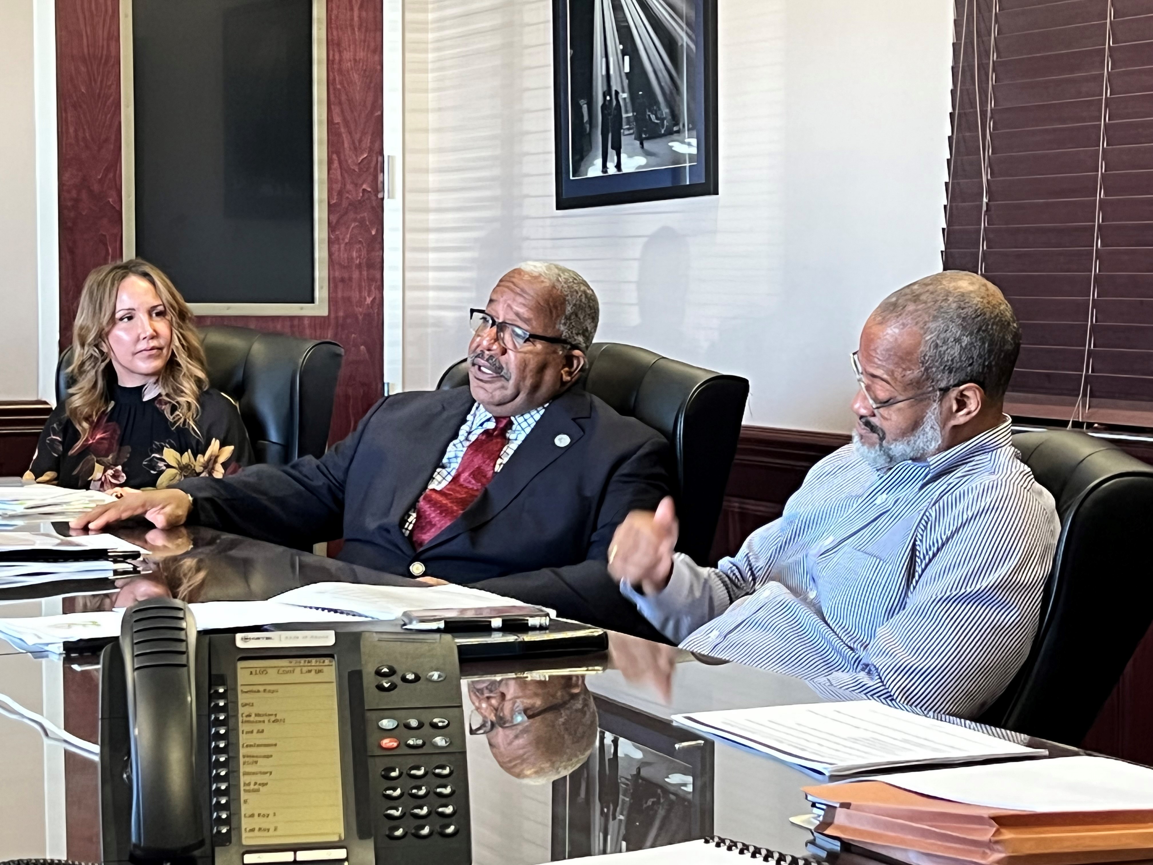 February 11, 2022: Mayor Keith James dropped in on the Board Meeting & spoke with the Trustees. Mayor James thanked the Trustees and Staff for their efforts. 